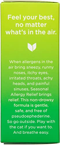 HYLAND’S INDOOR AND OUTDOOR, NON DROWSY SEASONAL ALLERGY RELIEF PILLS, FOR SNEEZING, RUNNY NOSE, ITCHY AND WATERY EYES, NOSE OR THROAT, SAFE AND NATURAL, QUICK DISSOLVING TABLETS, 60 COUNT