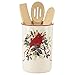 Lenox Winter Greetings Utensil Crock with 3 Wooden Servers
