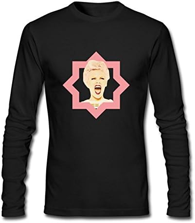 VEBLEN Men's P nk Alecia Beth Moore Long Sleeve Cotton T Shirt