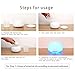 Tasera Essential Oil Diffuser with Remote Control, 300ml Mini Aroma Essential Oil Cool Mist Humidifier, Waterless Auto Shut-Off, Timer and 7 Color LED Lights for Office Home Study Yoga Spa Baby