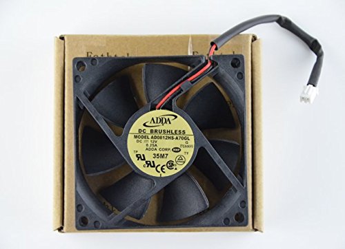 Eathtek Replacement ADDA 80mm x 80 mm x 25 mm 12V DC Brushless Quiet High Speed Fan AD0812HS-A70GL