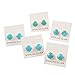 ZENGORI 1 Pair 7MM 925 Sterling Silver Round Natural Turquoise Stud Earrings for Women SS186