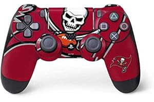 Skinit Decal Gaming Skin Compatible with PS4 Controller - Officially Licensed NFL Tampa Bay Buccaneers Large Logo Design