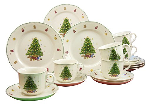 CreaTable, 16182, Serie TANNENBAUM Premium, Kaffeeservice 18-teilig