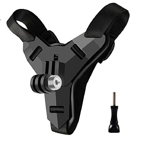 Supportoda Casco moto Supporto per videocamera con montaggio anteriore con mento curvo per GoPro Hero e Altre Action…