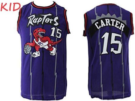 Bjersore Kids/Youth Carter #15 Purple Hardwood Classic Vince Basketball Jersey Size (11-13)
