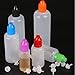25pcs 60mL Unicorn Pen LDPE Plastic Dropper Bottle - Long thick Tip 25 Pack - CRC Child Resistant Cap - BPA Free Squeezable PE Bottles (25, Multicolor) (Colored cap, 60ml x 25pcs)