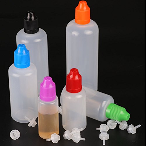 25pcs 50ml Squeeze Bottle Dispenser TIP Dropper Bottles in Mixed Colors LDPE Plastic (25, 50ML) - Thumbnail 4