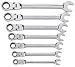XtremepowerUS 7-Piece Flex-Head Ratcheting Combination Wrench Set, Wrenches with 72-Tooth, SAE 3/8" To 3/4" Set