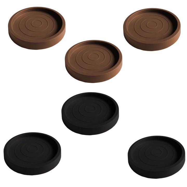 Furniture Caster Cups, 2.5inch Round Furniture Coasters Rubber Furniture Feet Chair Leg Caps Non-Slip Furniture Pads Floor Protectors for Bed Cabinet Sofa Chair Table Piano