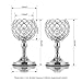 VINCIGANT Silver Crystal Bowl Candle Holder Sets for Dining Room Decorative Centerpieces,Modern House Decor Gifts for Anniversary Celebration,8 Inches Tall
