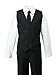 Spring Notion Big Boys' Modern Fit Black Suit Set 3T