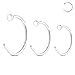 Nose Rings Hoop 18g or 20g Pack of 3 Surgical Steel (20 Gauge)