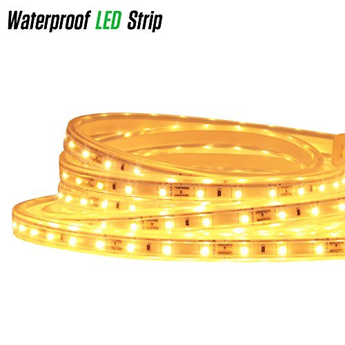 LUXJET 12V 9.9ft LED Rope Lights Under Cabinet Strip Light Kit, IP65 Waterproof 2835SMD 180LEDs, 3000K Warm White for Indoor Outdoor, Restaurant Bar, Home Kitchen Closet Lighting