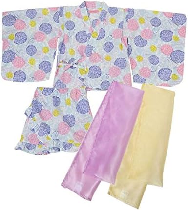 Amazon Co Jp Nissen ニッセン 着物 浴衣 浴衣 甚平 浴衣ドレス 浴衣上下 帯2本 スカートタイプ 女の子 子供服 服 ファッション小物