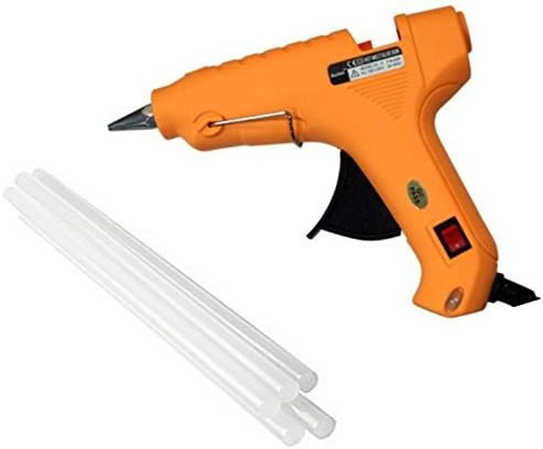 Gopani Mini Hot Melt Glue Gun with on/Off Switch, Indicator with Hot Melt Glue Sticks (Colour May Vary) -Set of 5 Pieces