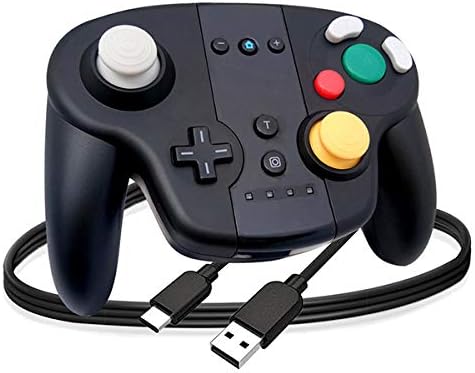 Ninperdot Wireless Gamecube Controller for Nintendo Switch and PC NFC Game, Gamepad Compatible Bluetooth with USB Charging Cable Support Motion Sensing, Vibration Function, Turbo, NFC