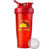 BlenderBottle Just for Fun Classic 28-Ounce Shaker Bottle, Let's Taco 'Bout Fitness