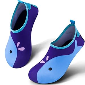 SIMARI Boys Girls’ Water Aqua Shoes Swimming Pool Beach Sports Quick Drying Socks 398 Blue 1-2