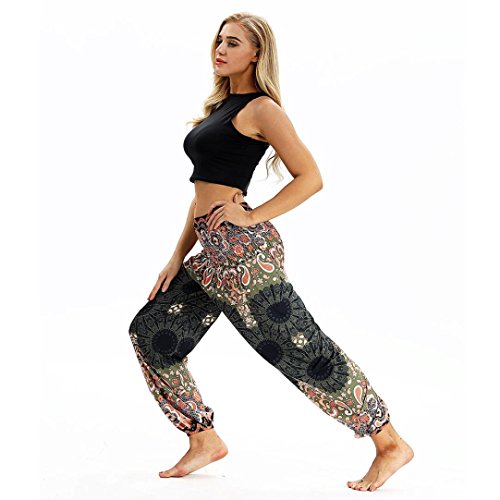 2 Anxinke+Casual+Floral+Printed+Elastic