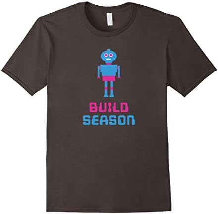 Mens Robot Build Season T-shirt Robotics Team Gift Tee 2XL Asphalt