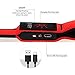 Illumifun LED Dog Leash, USB Rechargeable Light Up Dog Lead, 47.2inch Nylon Glowing Pet Leash for Your Night Dog Walking (RedⅠ)