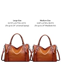 Bolso de mujer ideal como regalo de San Valentín de S-ZONE, bolso de hombro vintage, de piel genuina