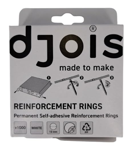 Djois Extra Strong Self Adhesive Vinyl Reinforcement Rings (Pack of 1000)