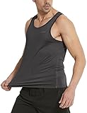 Baleaf Men's Athletic Performance Stripe Tank Top Black Size L