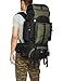 Amazon Basics Internal Frame Hiking Camping Rucksack Backpack with Rainfly - 15 x 6.5 x 30 Inches, 55 Liters, Green