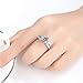 Promise Rings for Her, 925 Sterling Silver 5x10mm Marquise Shape Simulated Mystic Rainbow Topaz Engagement Rings for Women