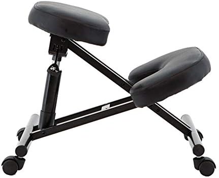 Ybriefbag Kneeling Posture Chair Adjustable Kneeling Chair Ergonomic Working Stool Cushion Office Home - Black (Color : Black, Size : 507054cm)