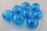 8 Pcs Sky Blue Reproduction Glass Float Fishing Buoy Ball