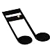 Broadway Gifts Black 16th Note Glossy Wooden Wall Decoration