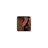 MUMREUES Rose Gold Hoop Earrings for Women,14K Gold