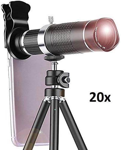SYL PLUS HD Mobile Phone Telephoto Lens 20XTripod Zoom Optical Telescope Camera Lens with Clips Universal for All Phone