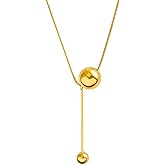 G&L Collectives Gold Plated Ball Pendant Necklace | 18k Gold Plated Stainless Steel | Lightweight, Durable, Everyday Minimalist Jewelry