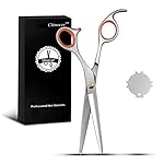 Chimocee Professional Hair Scissors, 6.5" Barber and Salon Razor Edge Hair Cutting Shears with Fine Adjustment Tension Screw-Stainless Steel, Detachable Finger Rest With Black Gift Box