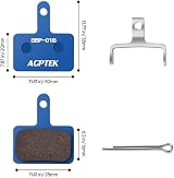 AGPTEK Bike Brake Pads 4 Pairs Disc for Shimano M515 M525 C501 C601 M415 M416 view 4