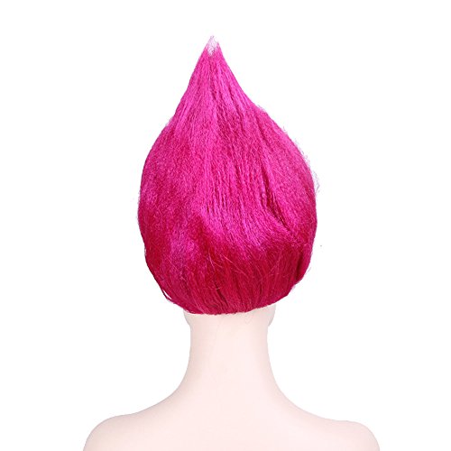 Cosplay Wigs Pink Trolls Poppy Princess Style Women Costume Hair Wig Party Head Accessories for Wig Cap (8196A) - Thumbnail 3