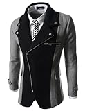 TheLees Mens casual rider style slim zipper Jacket