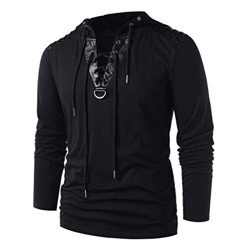 image for POQOQ Hoodie Men Waterproof 1/4 Zip Hooded Pullover Sled Runner Organi