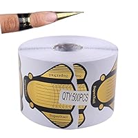 BeautyLeader 500Pcs Golden Color Nail Form Guide Stickers for Acrylic Nail Art Tips/Gel Nail Polish Extensions