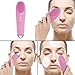 BesserGift Facial Cleansing Brush, Waterproof Electric Face Temperature-Sensitive Silica Gel Cleanser and Eye Massager, T-Sonic, Anti-age & Fatigue, Adjustable Vibrated Speed for women(Pink)