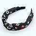 Designer Letter Print Headband for Women,Demoki Fashionable Classical Cross Knot Hairbands Hair Hoops with cloth wrapped for Girls 3Packs