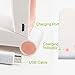 ANUOEXGO Mini Handheld Fan, Personal Portable Cooling Fan Foldable Desktop Table Electric Fan USB Rechargeable Air Conditioning Fan Strong Wind Adjustable 2 Speeds Pocket Size Gift for Office