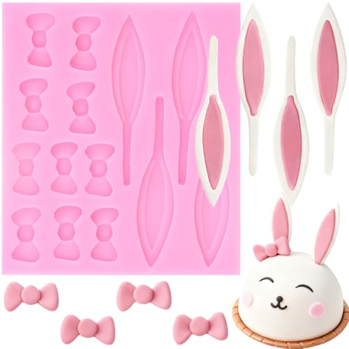 XMOLDNMS Easter Fondant Mold Rabbit Ears Bows Silicone Molds at Amazon