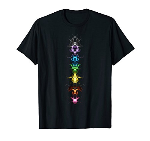 Chakra Yoga Meditation Om Lotus Symbol by yumaChakras Fractal Buddhism Awareness Rainbow Power T-shirt T-ShirtOEKO-TEX STANDARD 100
