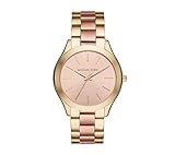 Michael Kors Womens Slim Runway Two-Tone Three-Hand Watch