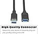SaiTech IT 2 Pack Short Length 1 Feet USB 3.0 Extension Cable, USB 3.0 A Male to Female Extender Cable
